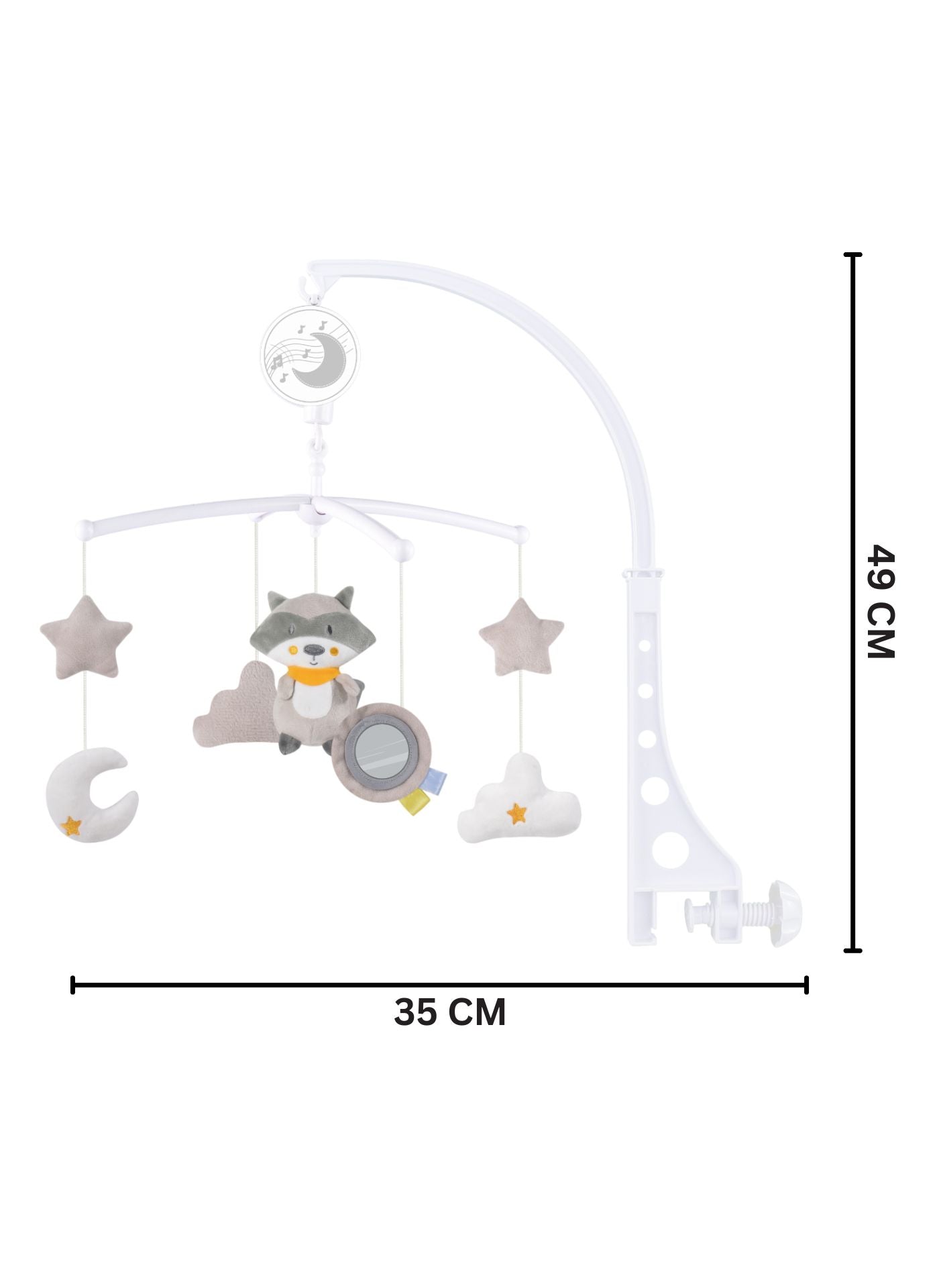 Konig Kids - Bed Bell Racoon Mobile Plush & Hanging Toy