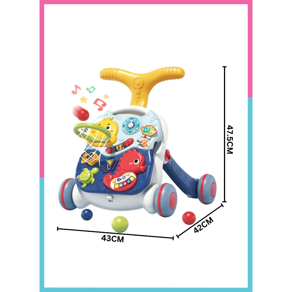 Little Angel - Baby Push Walker Sit-to-Stand Learning Activity Toy