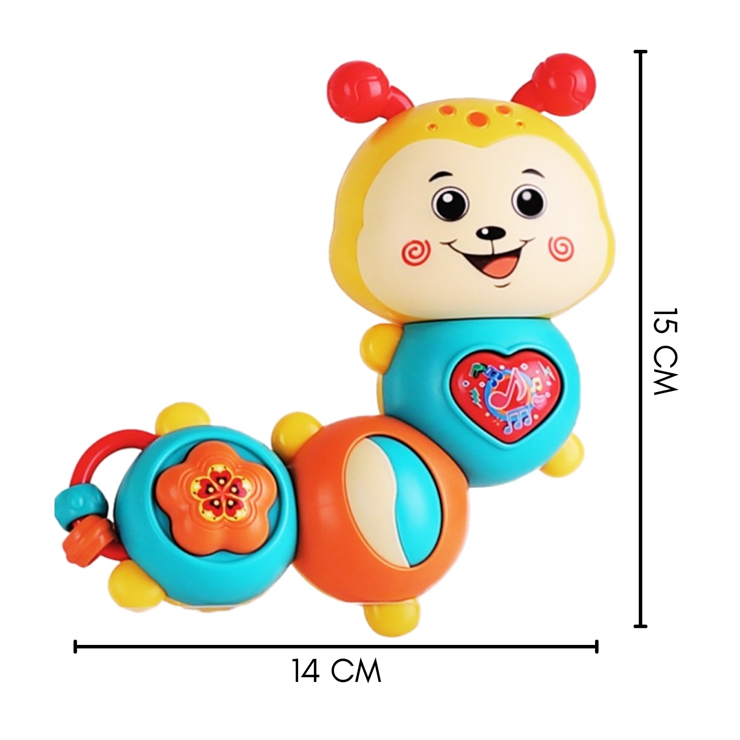 Little Angel Baby Musical Caterpillar Toy with Lights & Sounds - Yellow