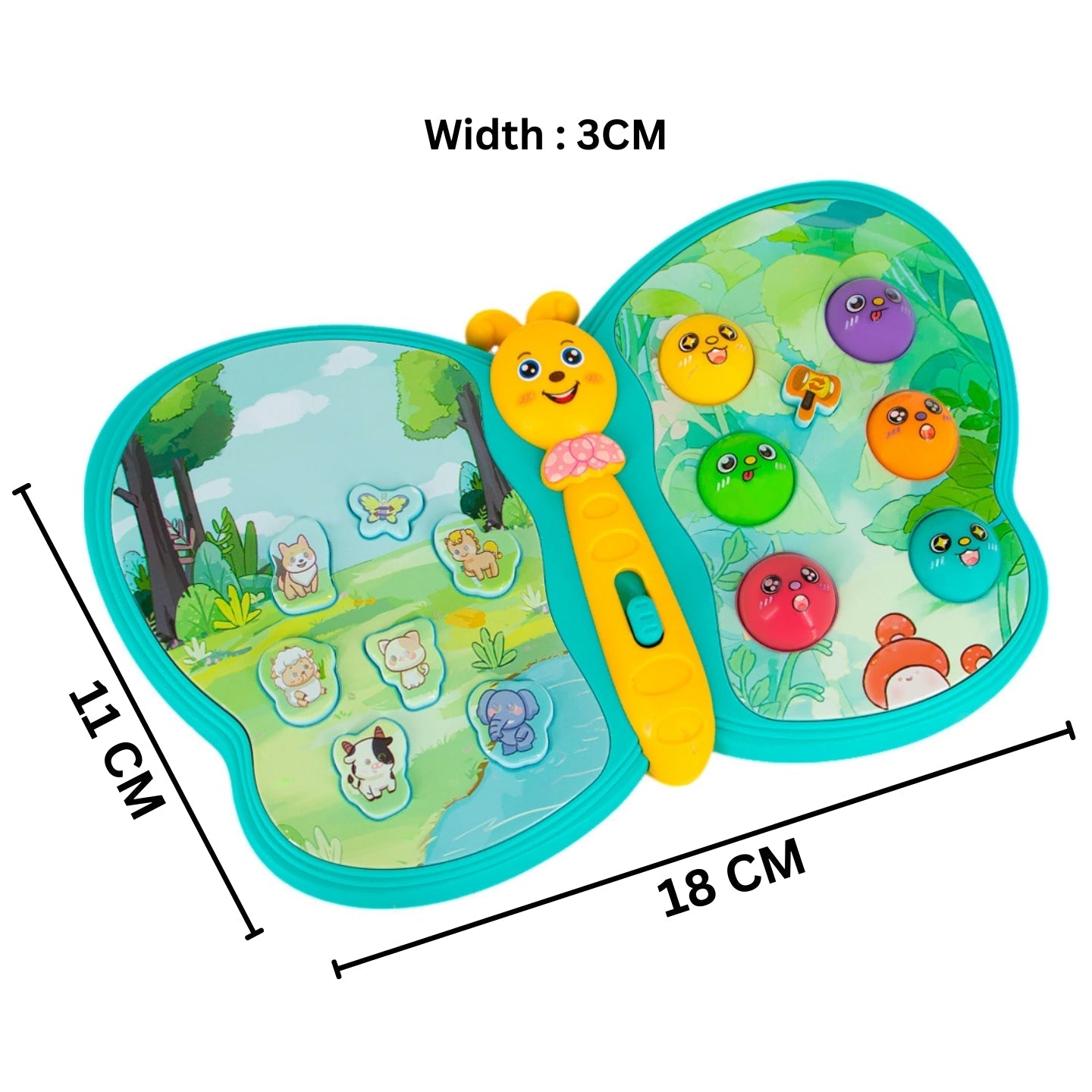 Little Angel-Baby Musical Butterfly Toy with Lights & Sounds - Orange/Yellow