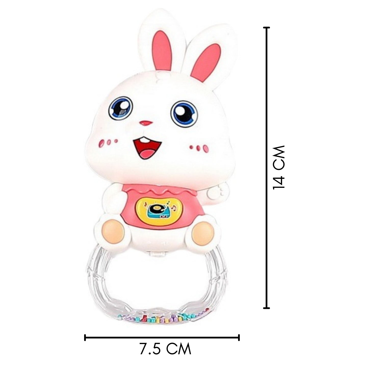 Little Angel-Baby Musical Rattle Toy Bunny for Infants - Pink