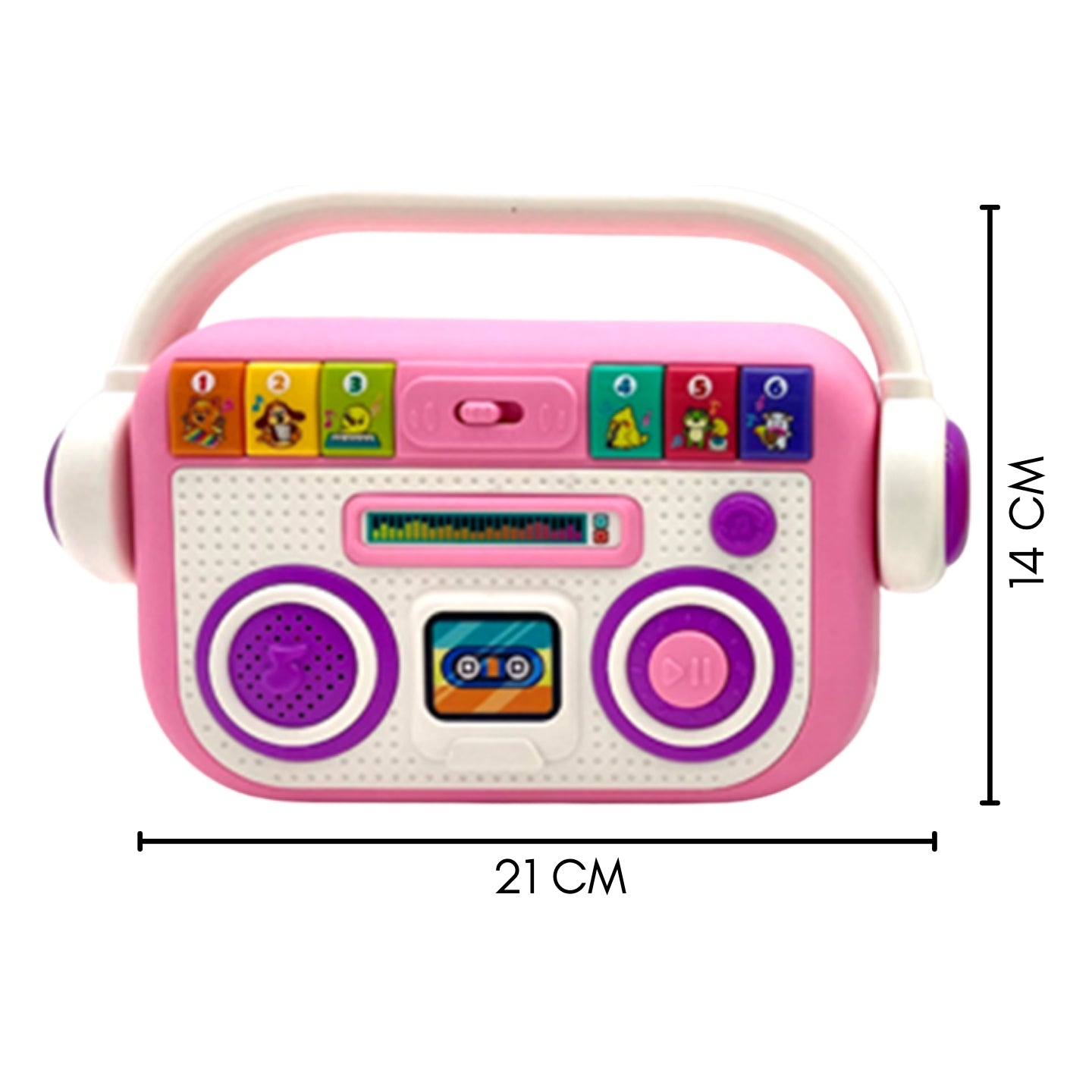 Little Angel-Baby Musical Learning Radio Toy with Lights and Sound -Green/Pink