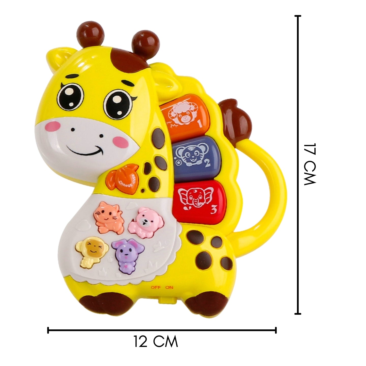 Little Angel-Baby Musical Giraffe Toy for Early Learning - Green/Yellow