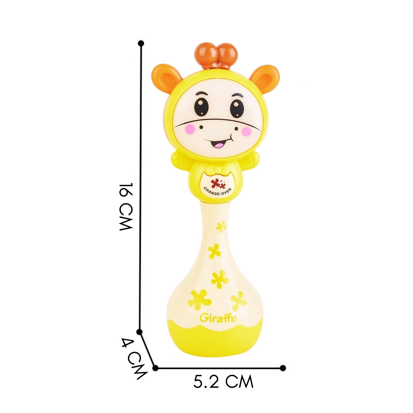 Little Angel-Baby Musical Rattle Toy Giraffe for Infants - Yellow