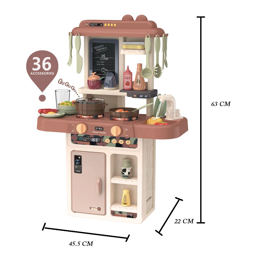 Beibe Good Electric Kitchen With 36 Accessories - Dark Green
