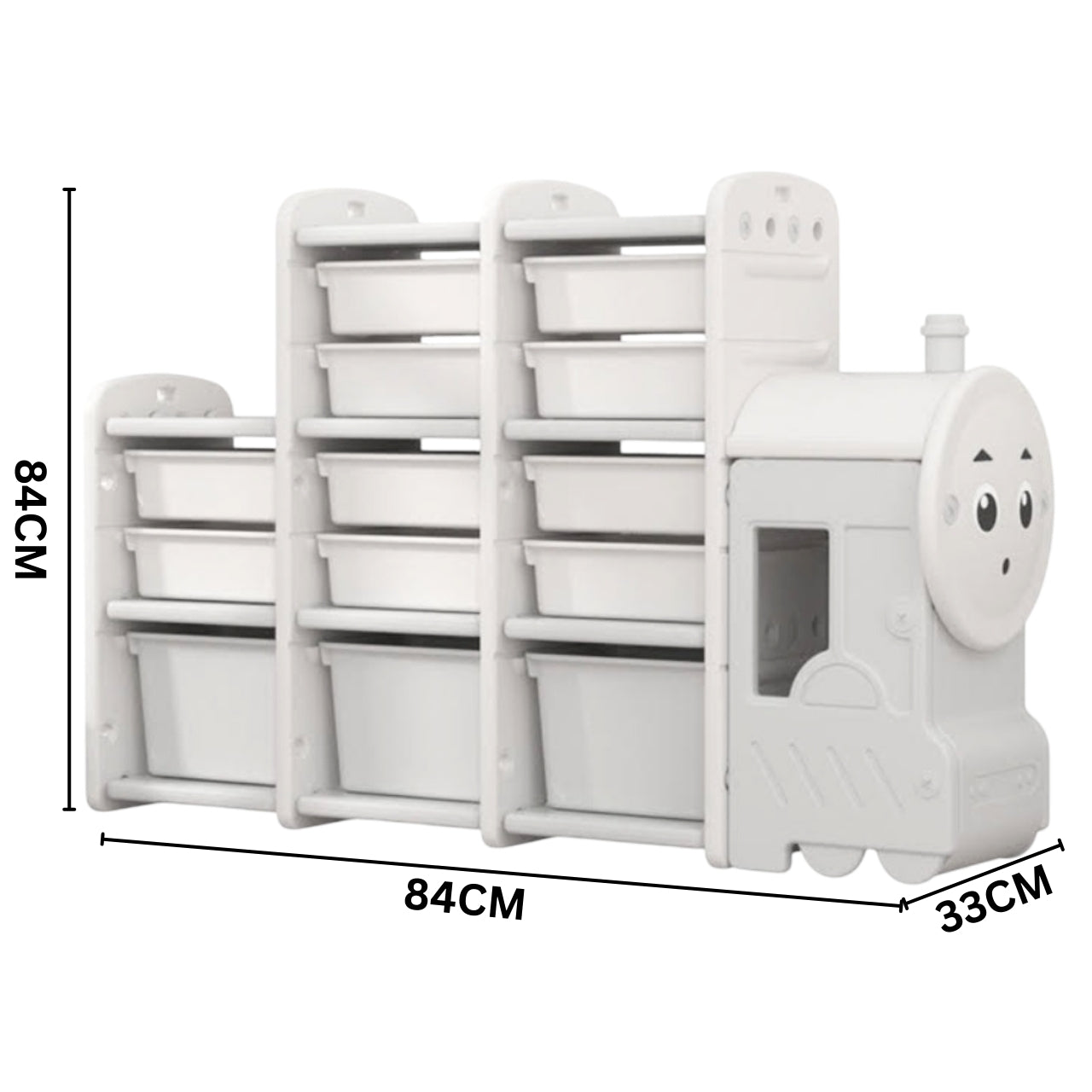 Little Angel Toys Organizers & Multi Storage Rack - White/Grey