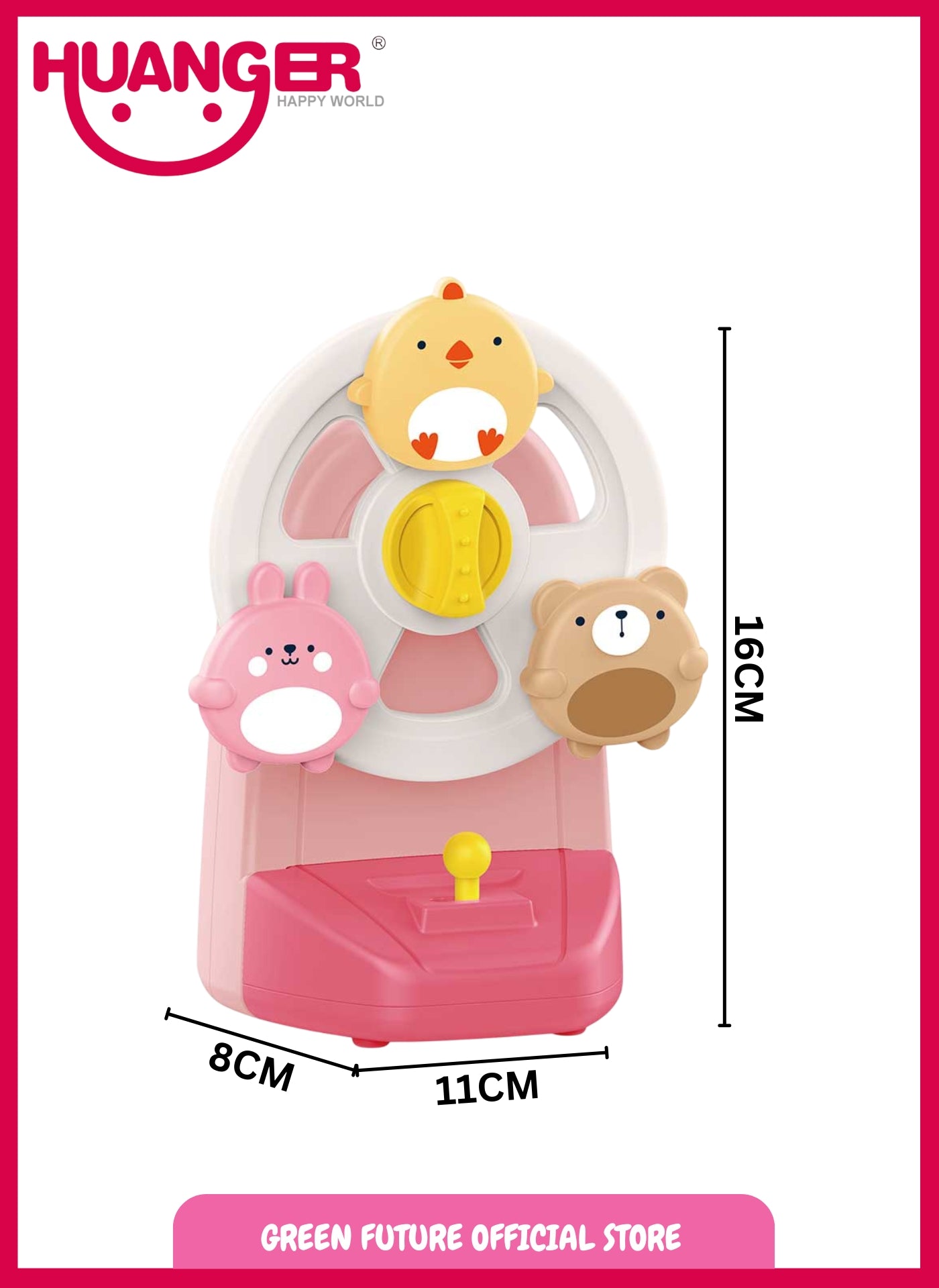 Little Angel - Baby Musical Ferris Wheel – Interactive Learning Toy - Blue/Pink
