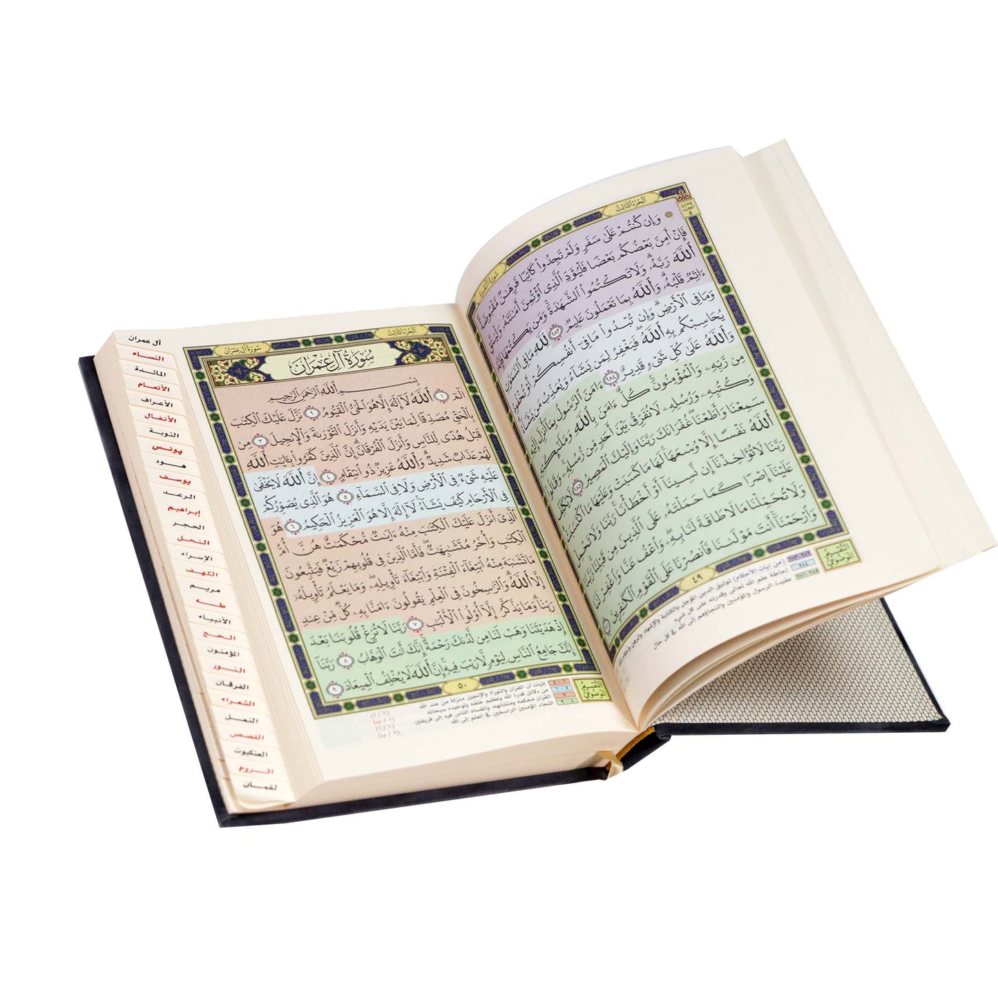 المصحف بالرســــــم العثماني برواية حفص عن عاصم مفهرس مخمل رمادي مع ذهبي مع التقسيم الموضوعي للقرآن الكريم 20/14