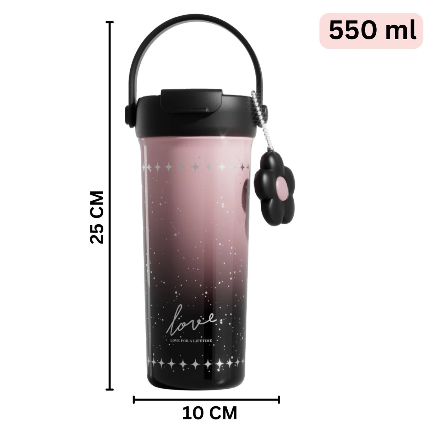 Little Angel - Kids Water Bottle 550Ml Thermos Straw Cup, 316 Stainless Steel