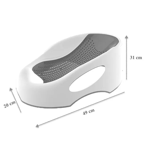 Little Angel - Baby Bath Seat Booster For Newborn For 3 - 6 Month - Grey