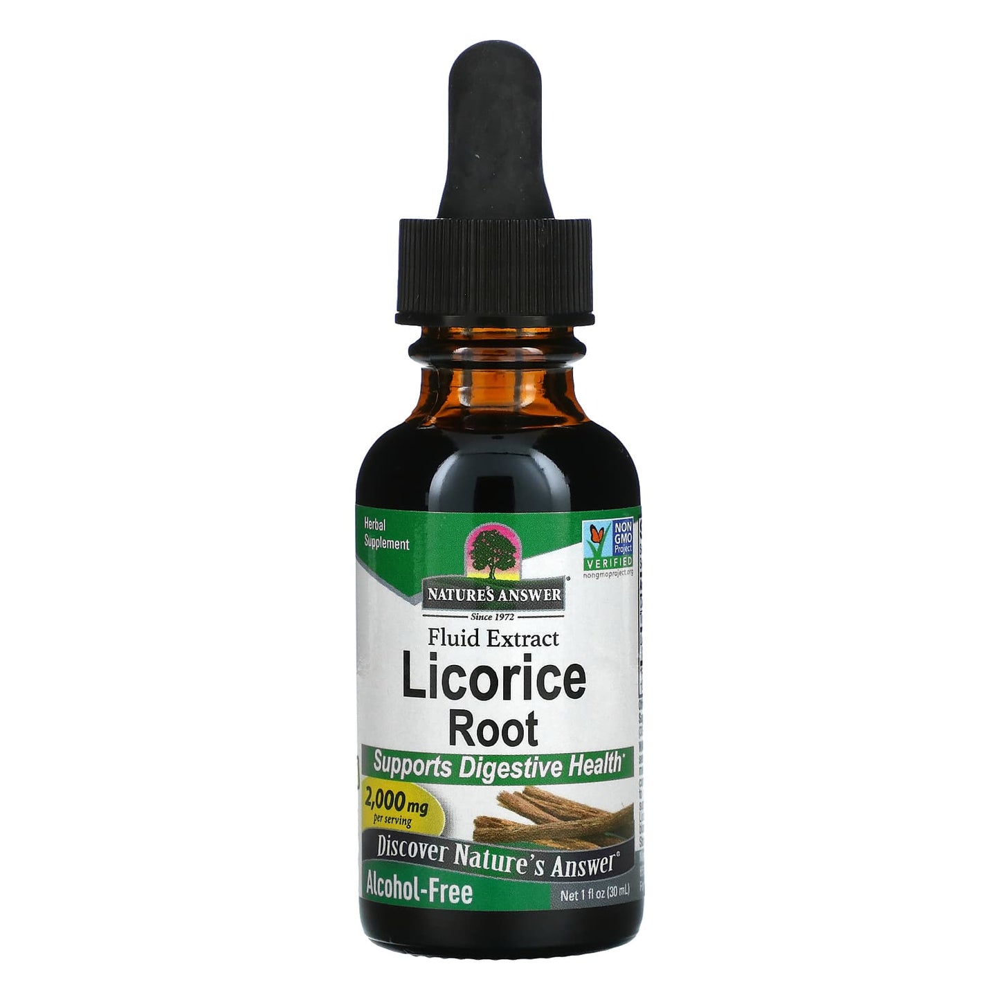 Nature's Answer Licorice Root 2000mg Fluid Extract Drops For Digestive Health, 30ml
