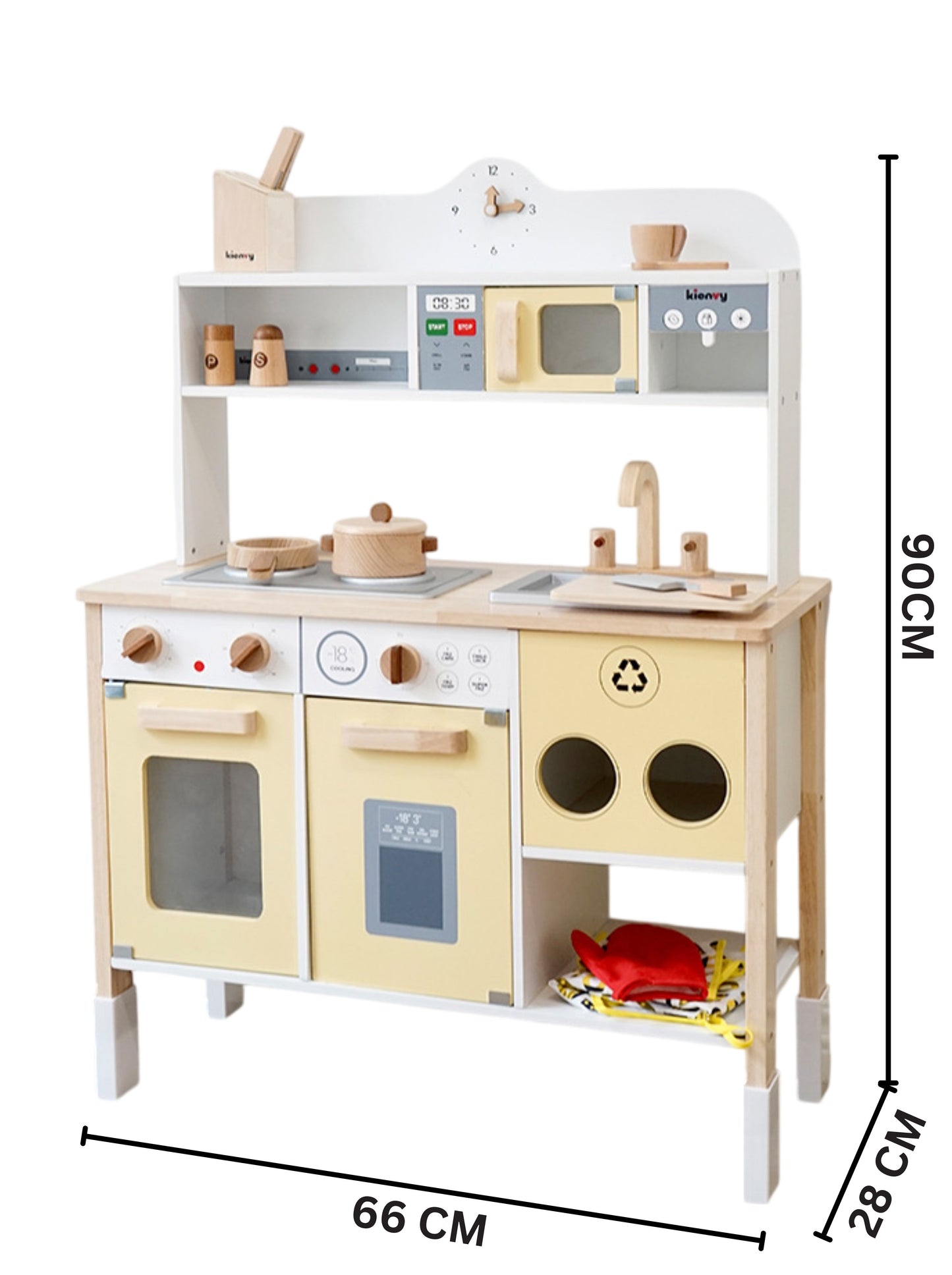 Little Angel - Kids Wooden Kitchen Pretend Interactive Play Set