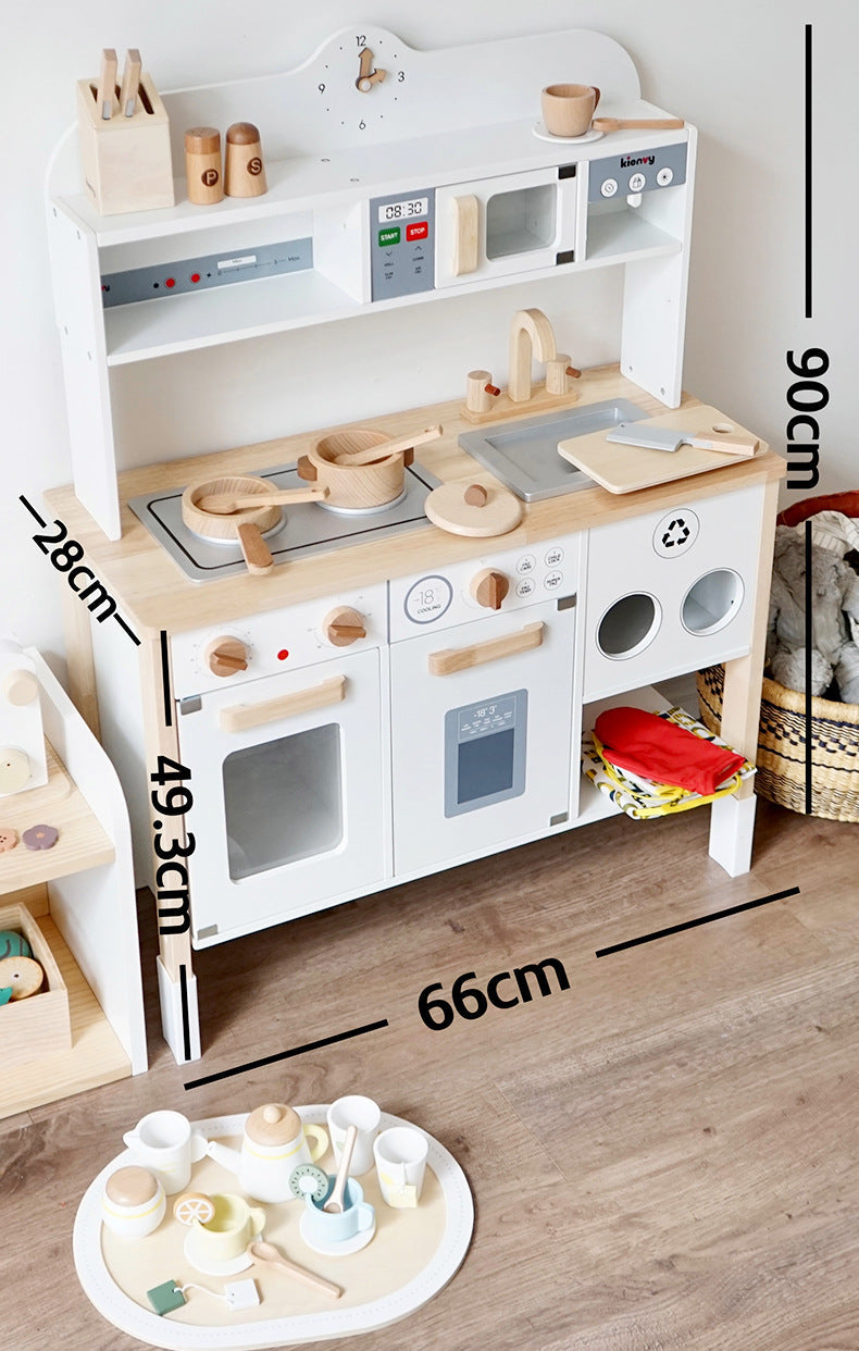 Little Angel - Kids Wooden Kitchen Pretend Interactive Play Set