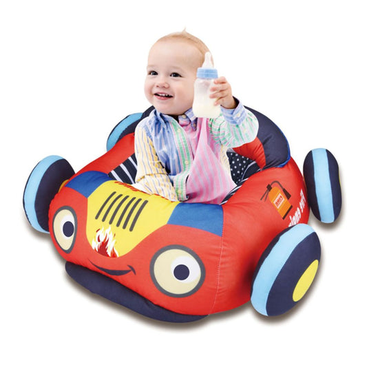 Little Angel- Baby Sofa Car Design Soft Support Seat - Red