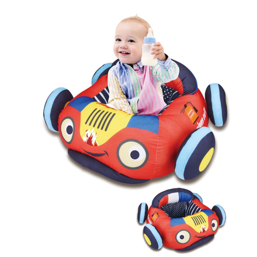 Little Angel- Baby Sofa Car Design Soft Support Seat - Red