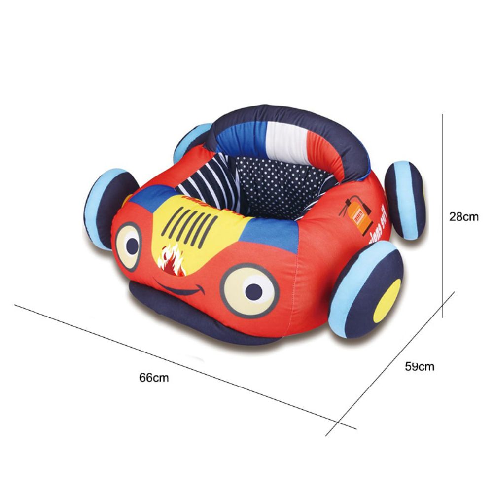 Little Angel- Baby Sofa Car Design Soft Support Seat - Red