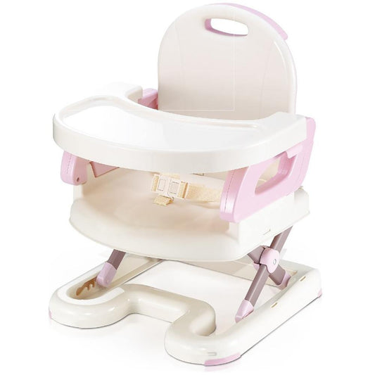 Mastela Baby Booster Seat and Fold Up Chair for Toddler 1+ Year - White/Pink
