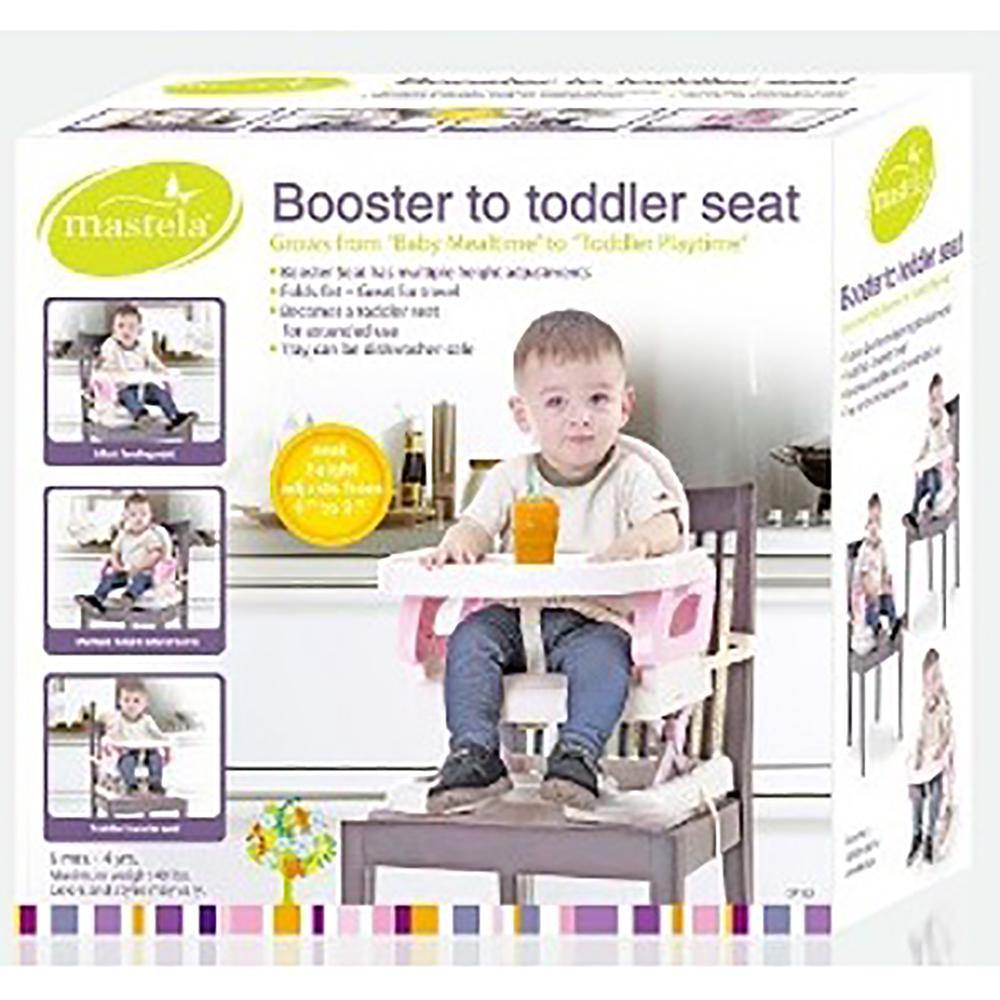 Mastela Baby Booster Seat and Fold Up Chair for Toddler 1+ Year - White/Pink