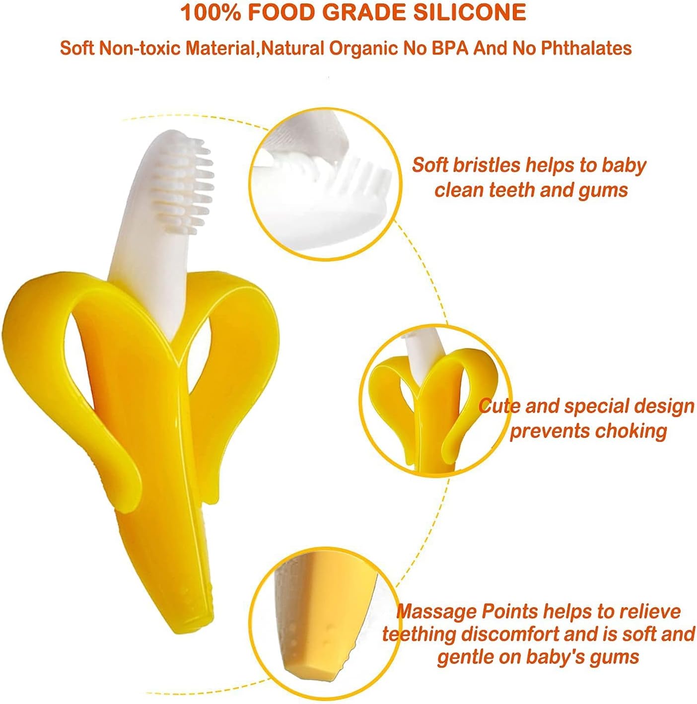 Little Angel Baby Silicone Soft Teething Toy - Banana