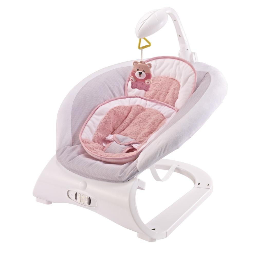 Little Angel - Baby Bouncer Chair Infant Recliner & Rocker - Pink