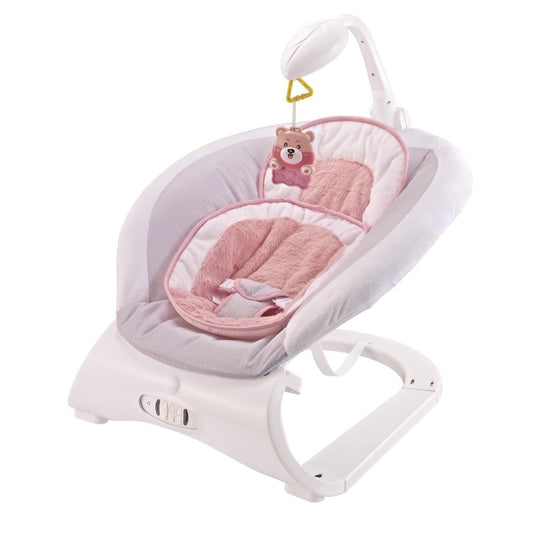 Little Angel - Baby Bouncer Chair Infant Recliner & Rocker - Pink