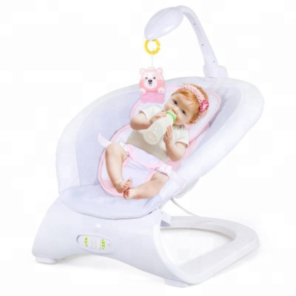 Little Angel - Baby Bouncer Chair Infant Recliner & Rocker - Pink