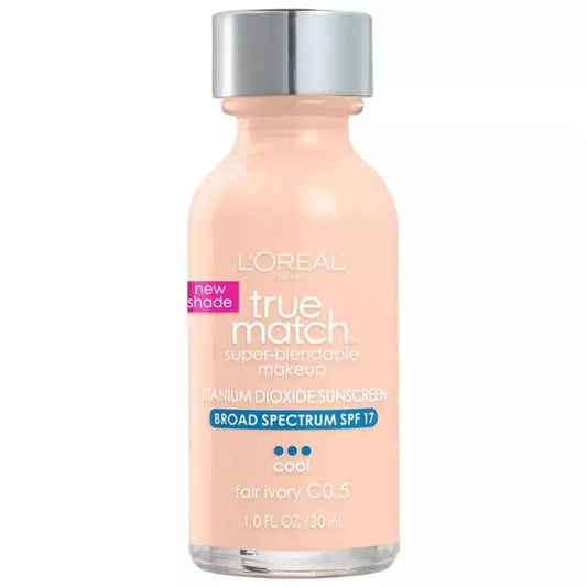 Loreal Paris True Match Super-Blendable Foundation Makeup with SPF 17 Ð C2.5 Ivory Beige