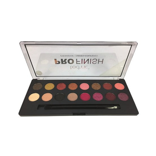 Technic Pro Finish 16 Colour Eye Shadow Palette Hidden Treasures Nude Brown Plum16 COLORS