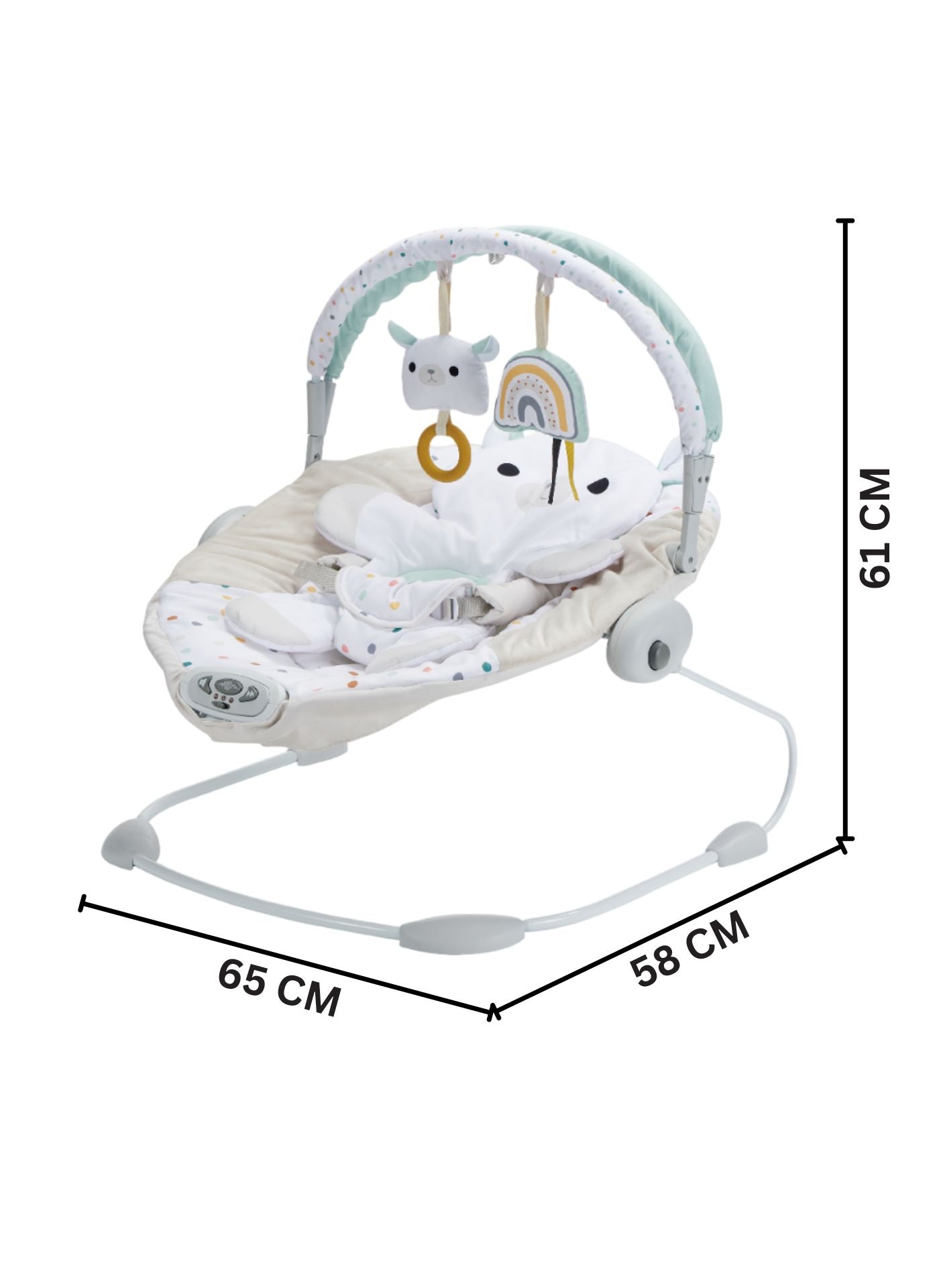 Konig Kids - Baby Bouncer with Music, Vibration, Toys & Soft Cushion