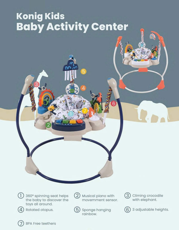 Konig Kids - Baby Jumper Activity Center with Music, Lights & Toys