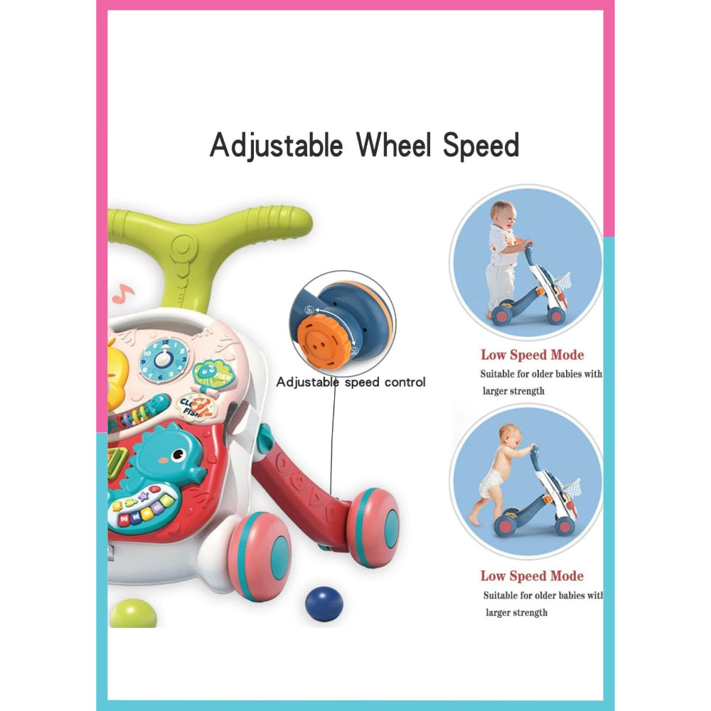 Little Angel - Baby Push Walker Sit-to-Stand Learning Activity Toy