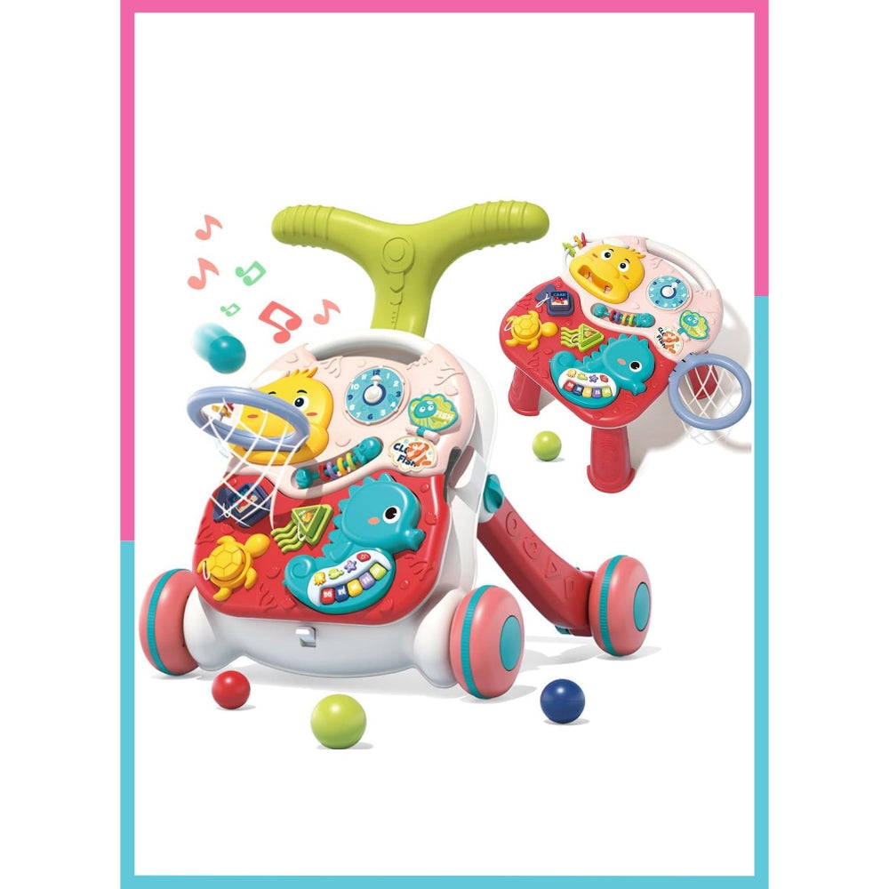 Little Angel - Baby Push Walker Sit-to-Stand Learning Activity Toy