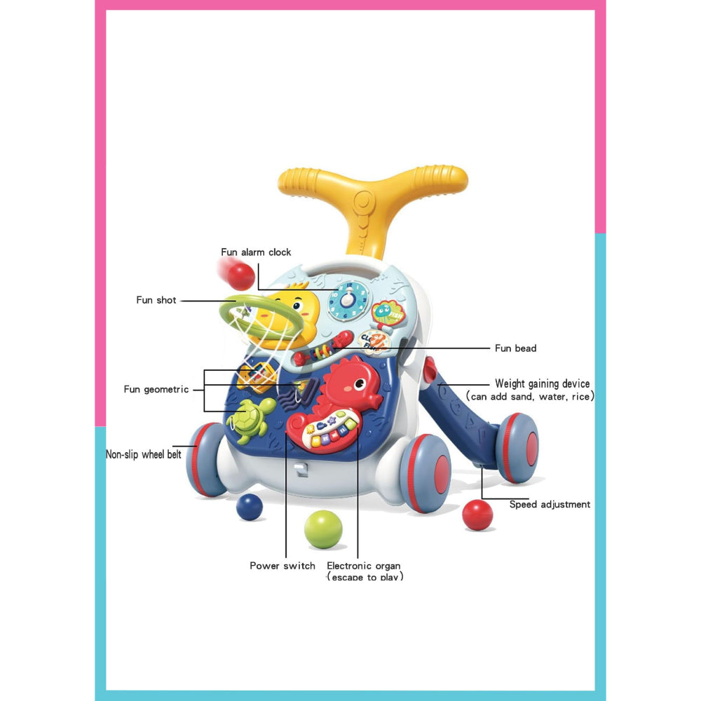 Little Angel - Baby Push Walker Sit-to-Stand Learning Activity Toy