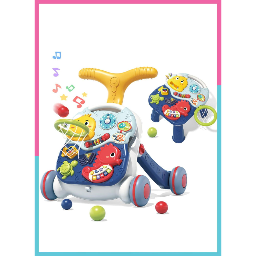 Little Angel - Baby Push Walker Sit-to-Stand Learning Activity Toy