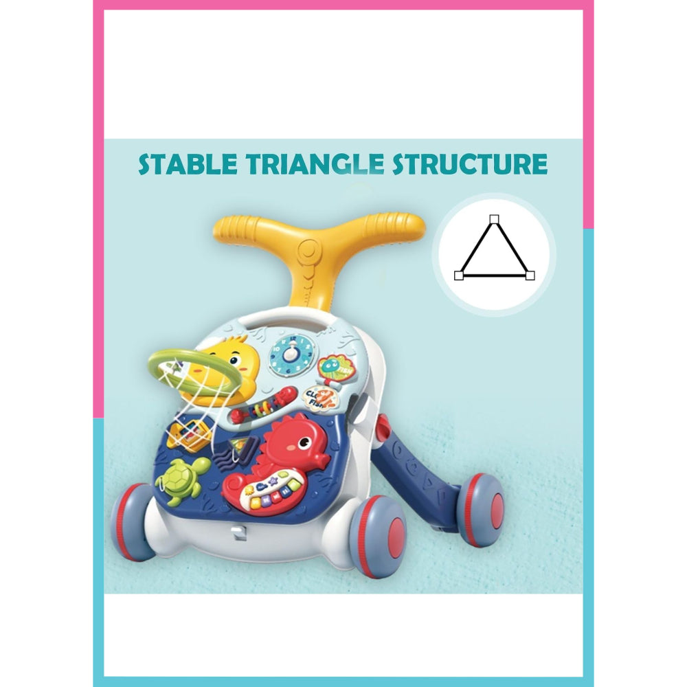 Little Angel - Baby Push Walker Sit-to-Stand Learning Activity Toy