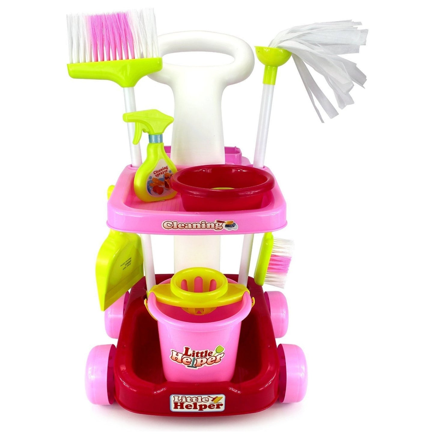 Little Angel – Kids Cleaning Toys Trolley Set with Accessories