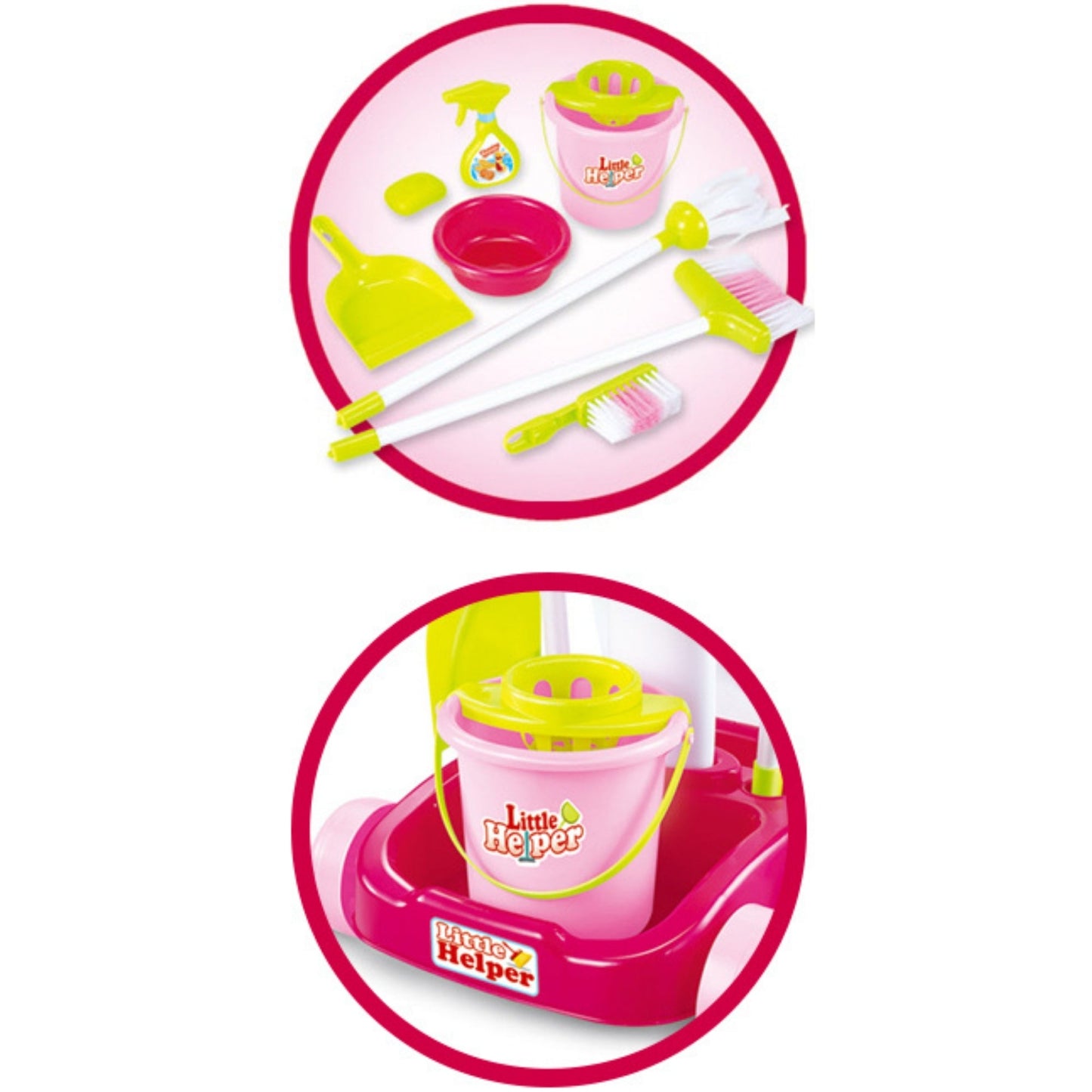 Little Angel – Kids Cleaning Toys Trolley Set with Accessories