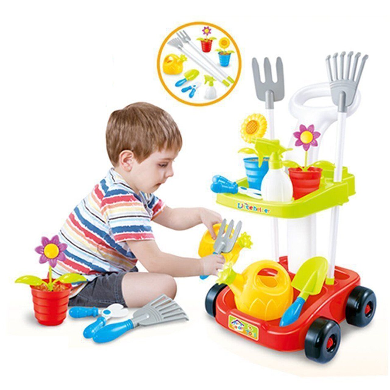 Little Angel - Kids Gardening Play Set Toy With Tools - Multi