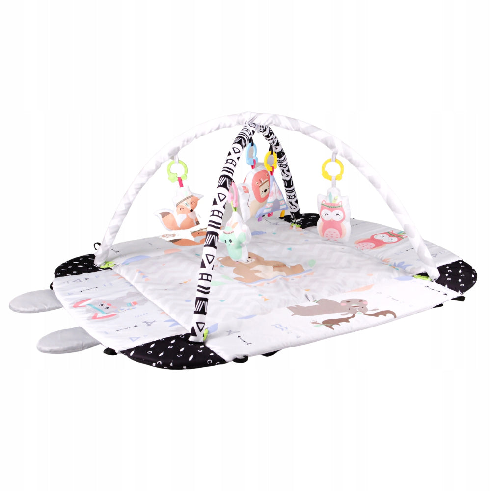 Little Angel - Baby Play Mat Activity Gym with Hanging Toys-White