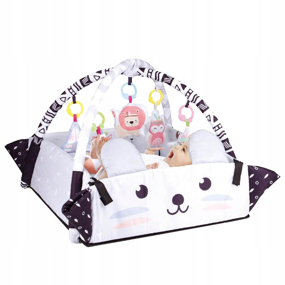 Little Angel - Baby Play Mat Activity Gym with Hanging Toys-White