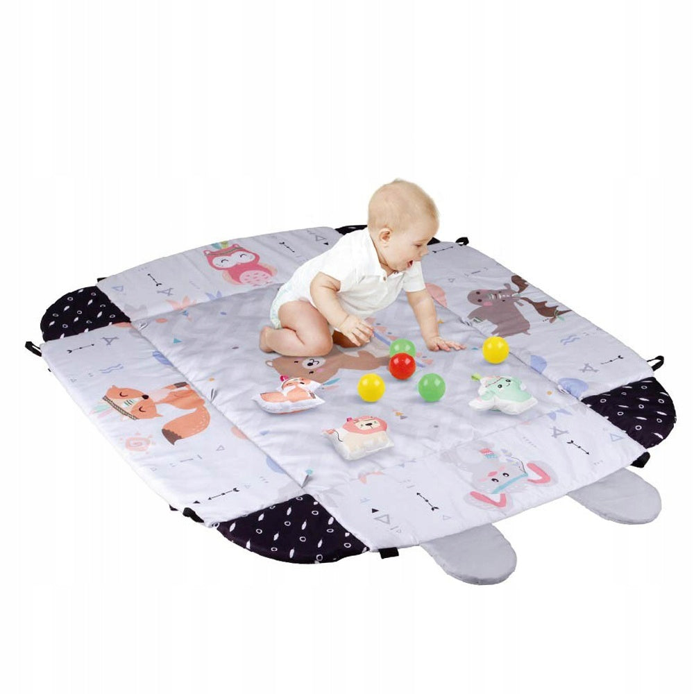 Little Angel - Baby Play Mat Activity Gym with Hanging Toys-White