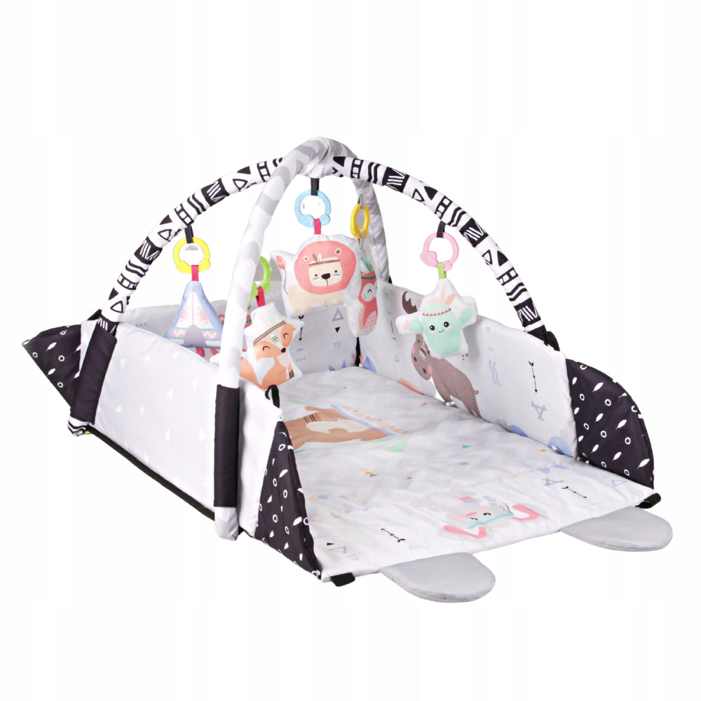 Little Angel - Baby Play Mat Activity Gym with Hanging Toys-White