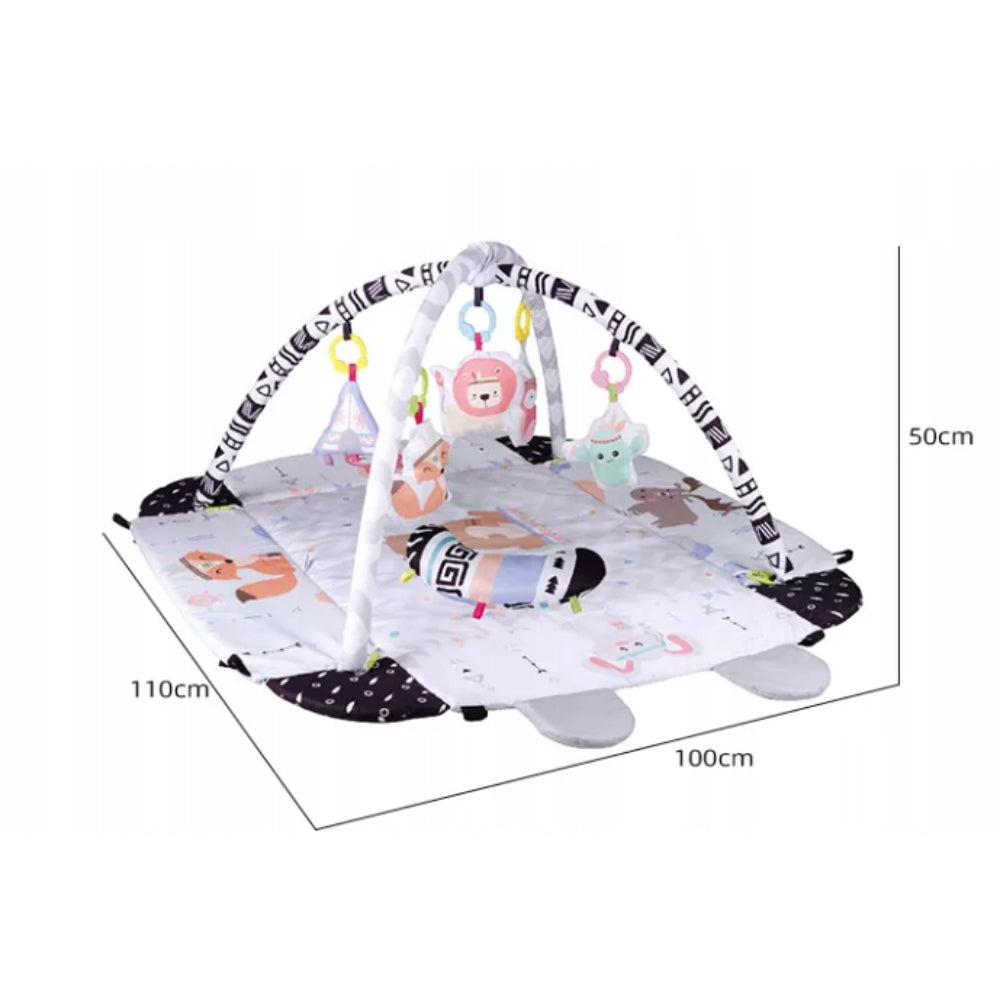 Little Angel - Baby Play Mat Activity Gym with Hanging Toys-White
