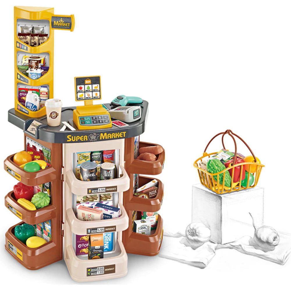 Little Angel – Kids Supermarket Shopping Playset with Scanner