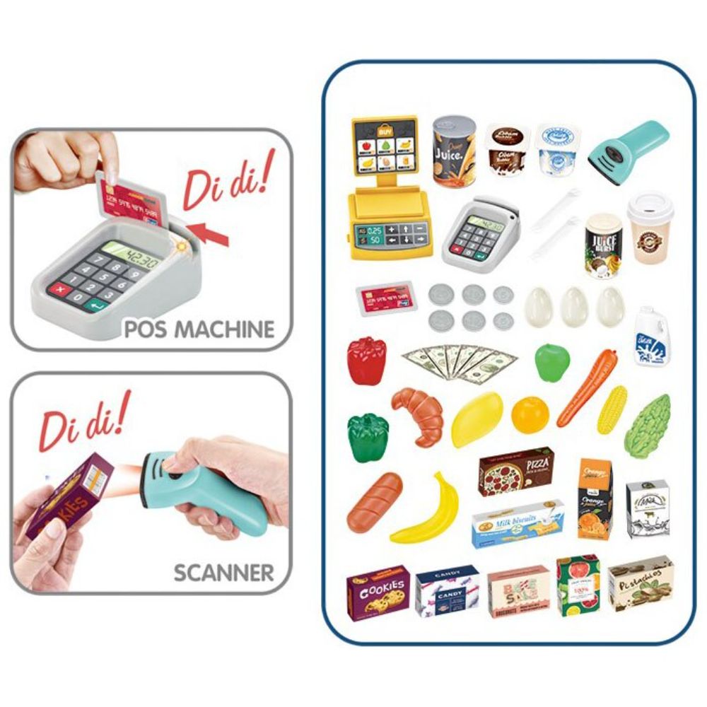 Little Angel – Kids Supermarket Shopping Playset with Scanner