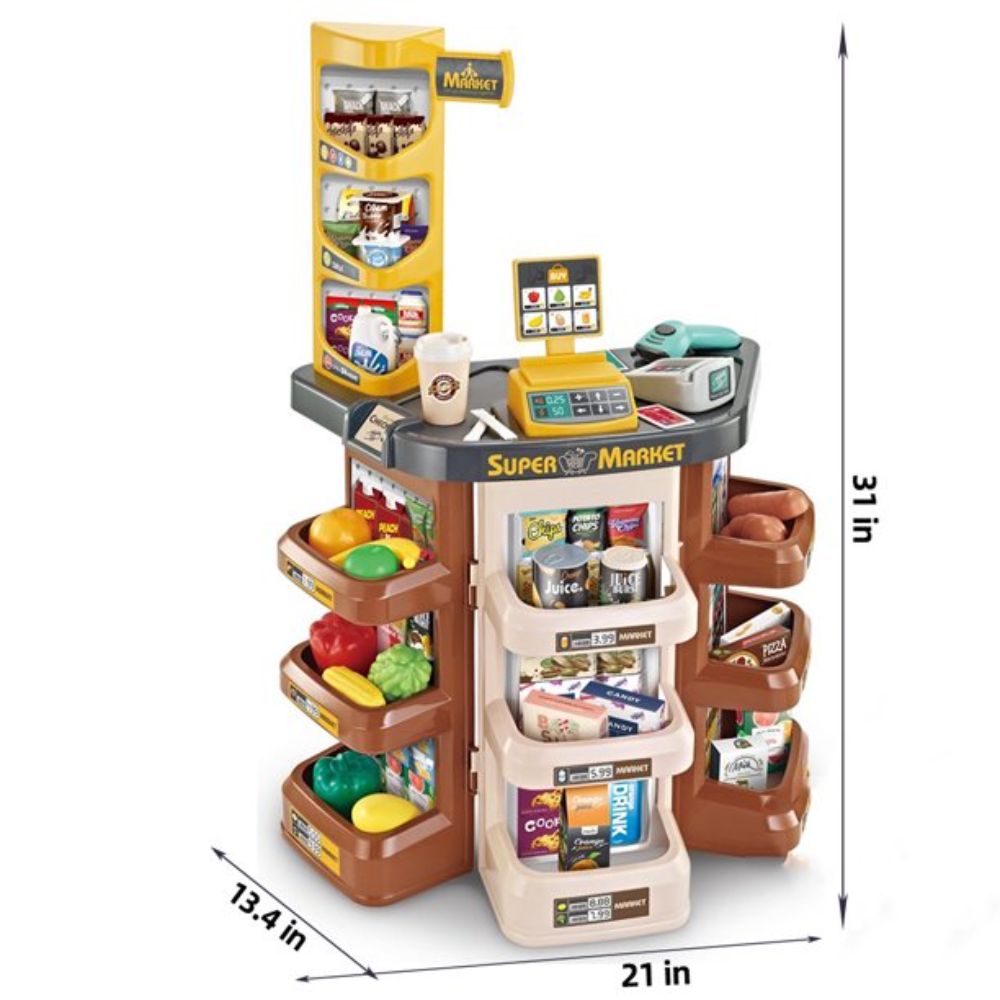 Little Angel – Kids Supermarket Shopping Playset with Scanner