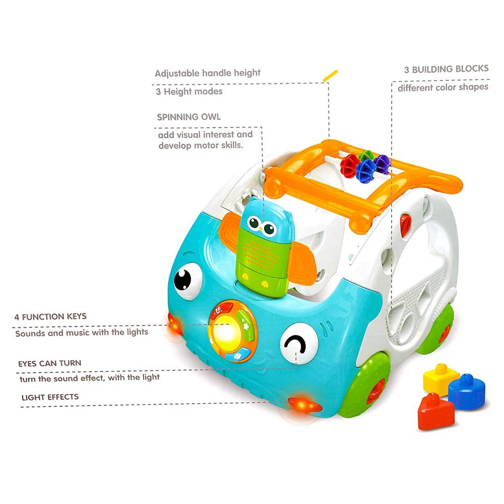 Little Angel - Baby Learning Walker 3-In-1 Activity Toy Car - Blue