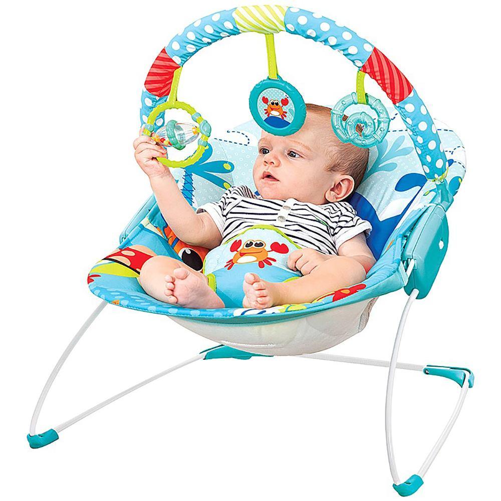 Mastela Baby Bouncer With Music & Vibration for Infant 6 to 18 Months- Blue