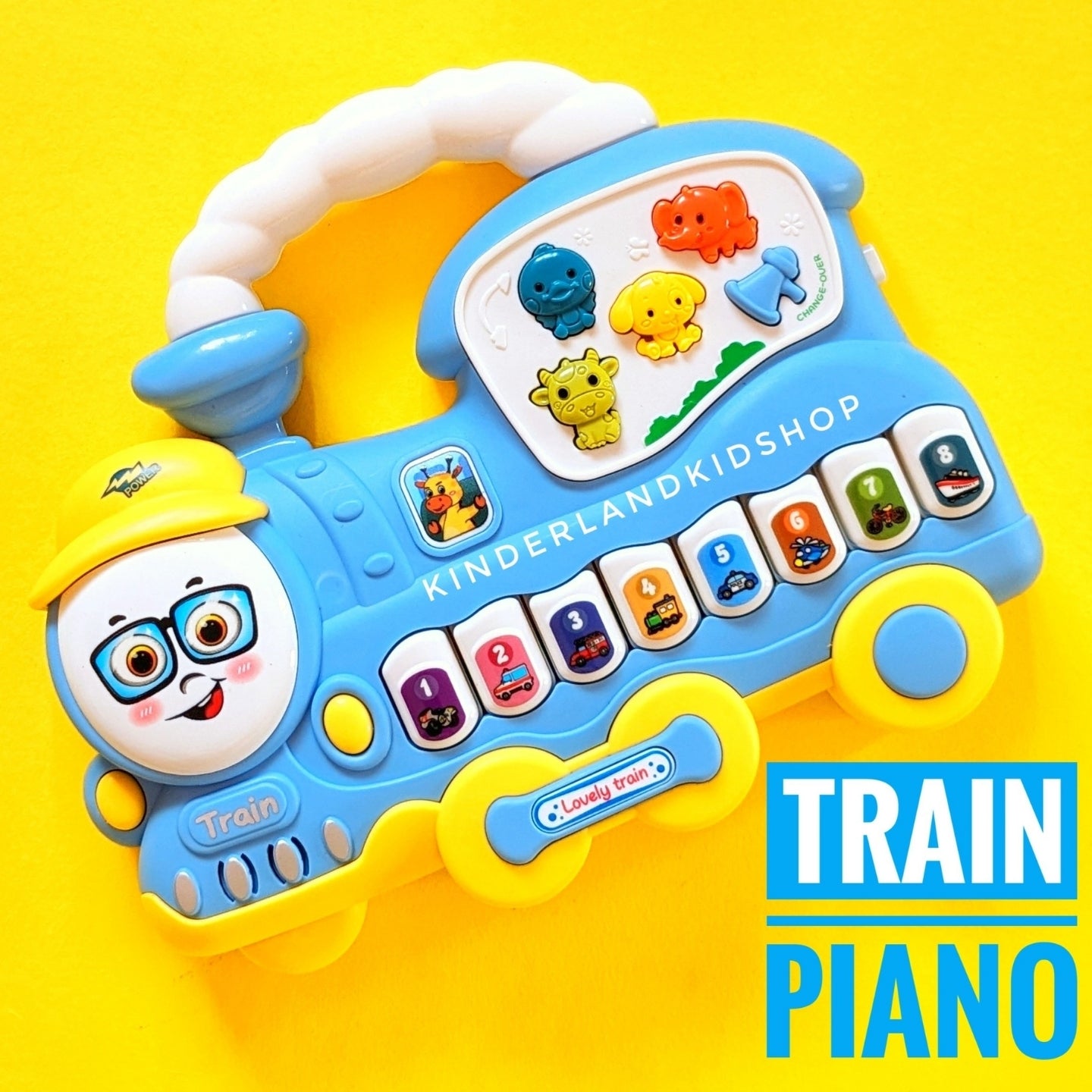 Little Angel-Baby Musical Train Toy with Lights & Learning - Blue/Red