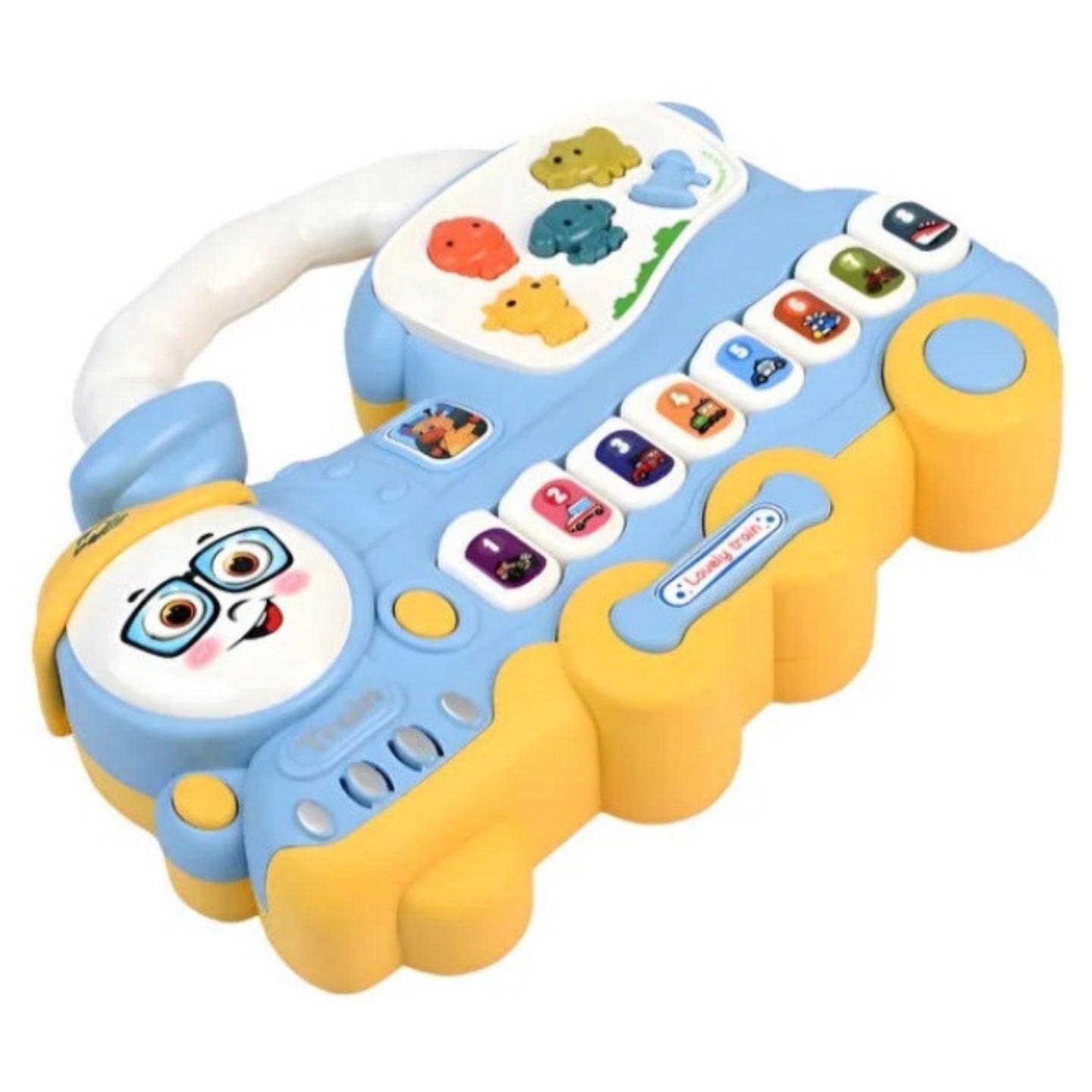 Little Angel-Baby Musical Train Toy with Lights & Learning - Blue/Red